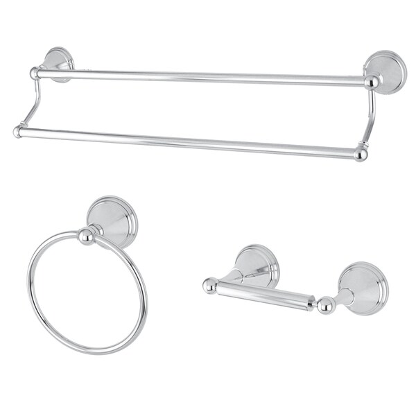 3-Piece Bathroom Accessories Set, Chrome